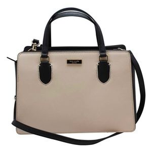 Baresale Kate Spade New York Reese Laurel Way Purse (Soft Porcelain/Black